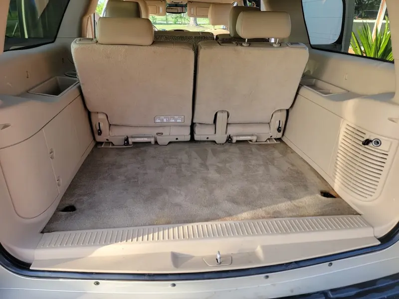 Cleaned cargo area of an SUV